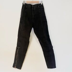 Judi Rosen bow and ankle zip jeans 24” 80’s style